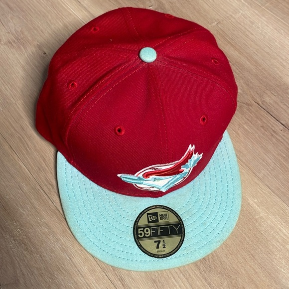 New Era Other - Y2K Toronto Blue Jays Fitted Cap/Hat. New Era 59/50. Size 7 1/2. Red, blue.